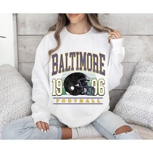 Baltimore Football  Vintage Style Football Sweatshirt For Game Day